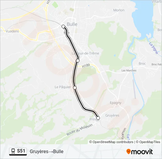 S51 Train Line Map