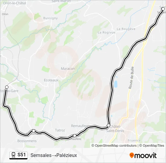 S51 Train Line Map