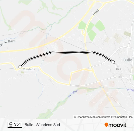 S51 Train Line Map