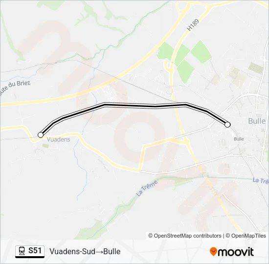 S51 Train Line Map