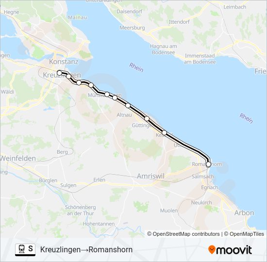 S Train Line Map