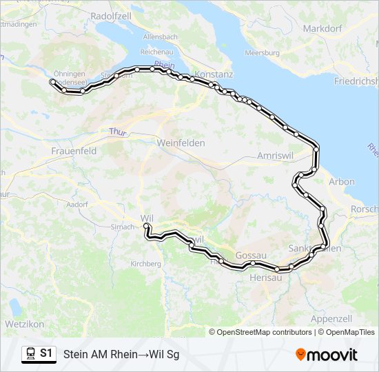 S1 Train Line Map