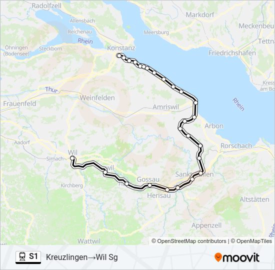 S1 Train Line Map