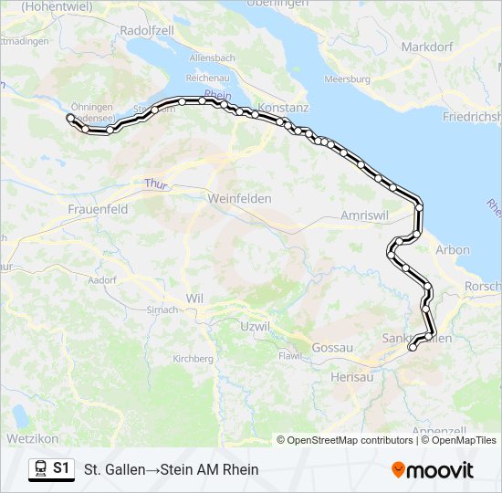 S1 Train Line Map