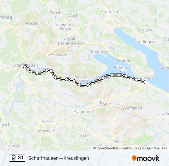 S1 Train Line Map