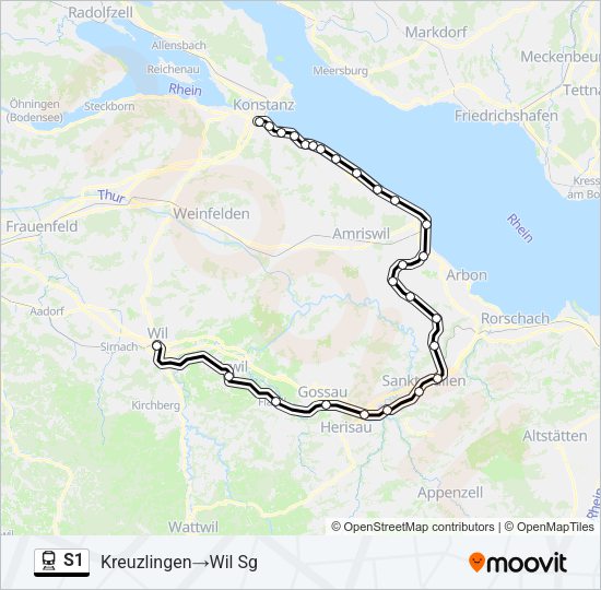 S1 Train Line Map