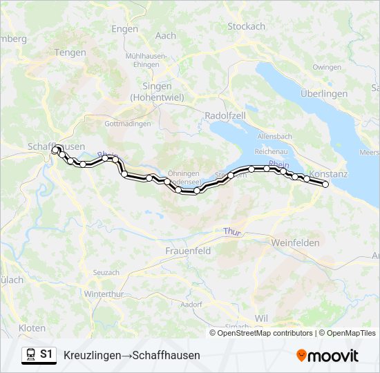 S1 Train Line Map