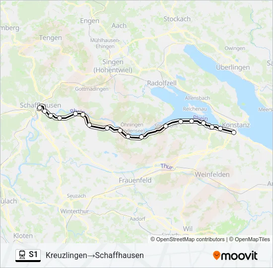 S1 Train Line Map