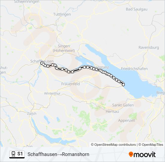 S1 Train Line Map