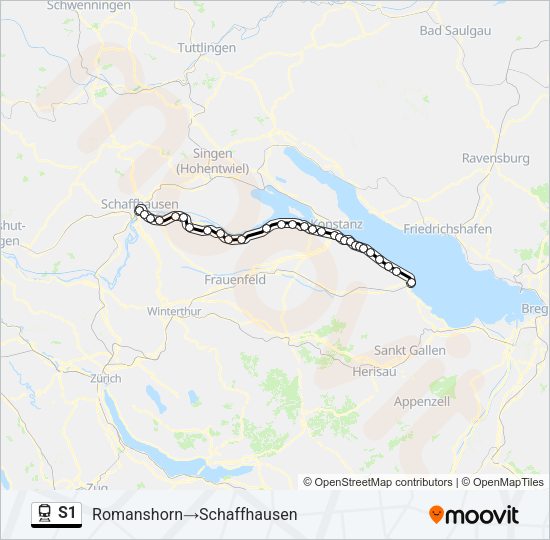 S1 Train Line Map