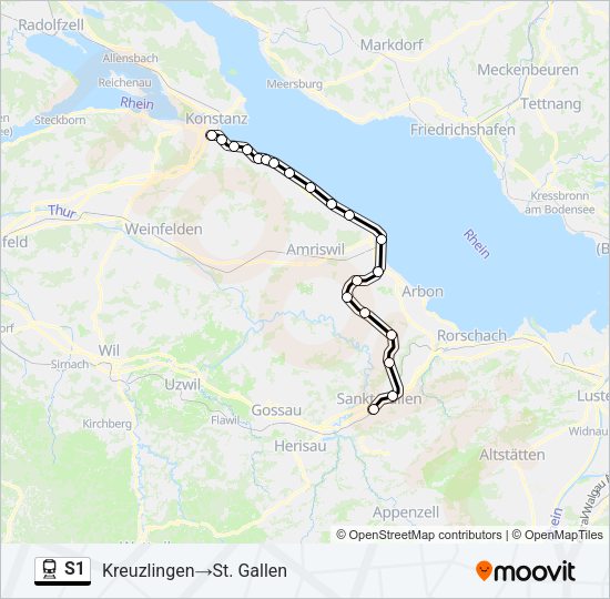 S1 Train Line Map