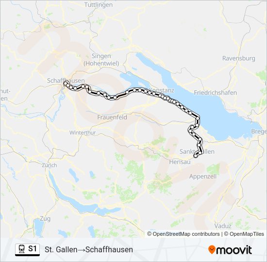 S1 Train Line Map