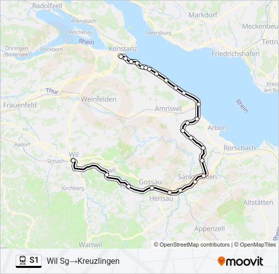 S1 Train Line Map