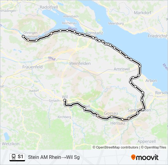 S1 Train Line Map
