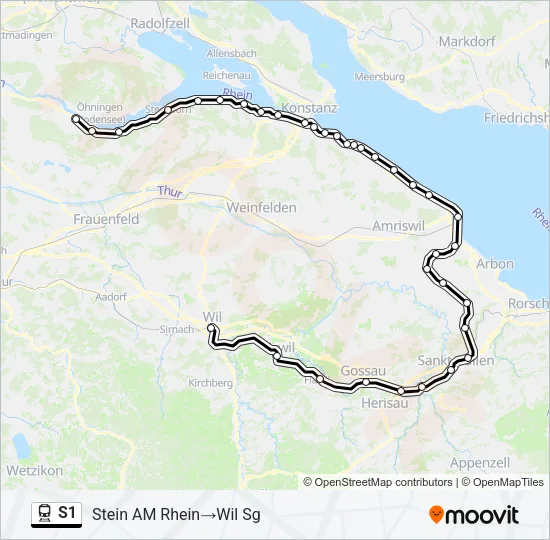 S1 Train Line Map
