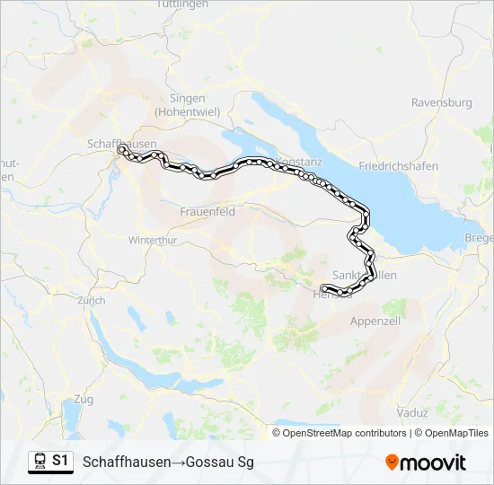 S1 Train Line Map