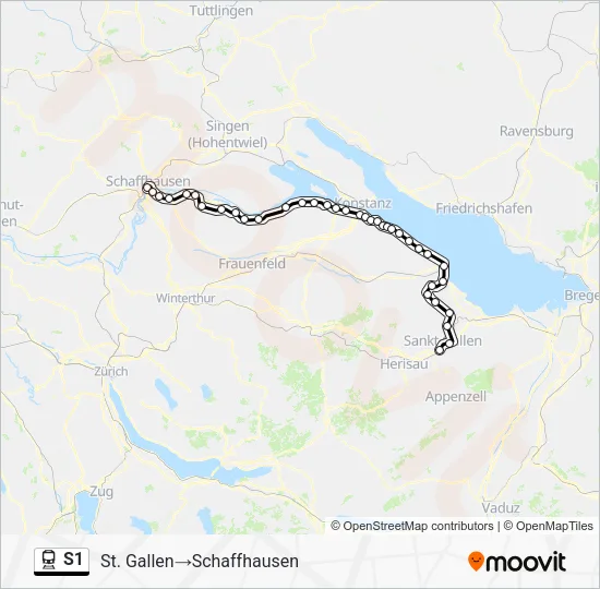 S1 Train Line Map