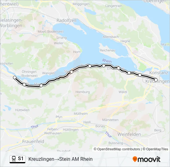 S1 Train Line Map
