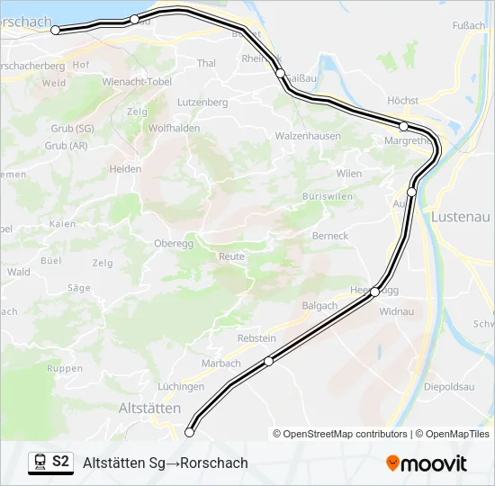 S2 Train Line Map