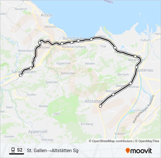S2 Train Line Map