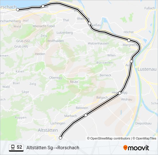 S2 Train Line Map