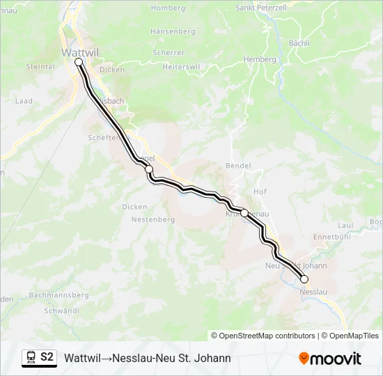 S2 Train Line Map