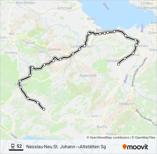 S2 Train Line Map
