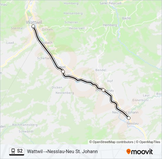 S2 Train Line Map