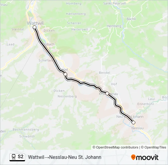 S2 Train Line Map