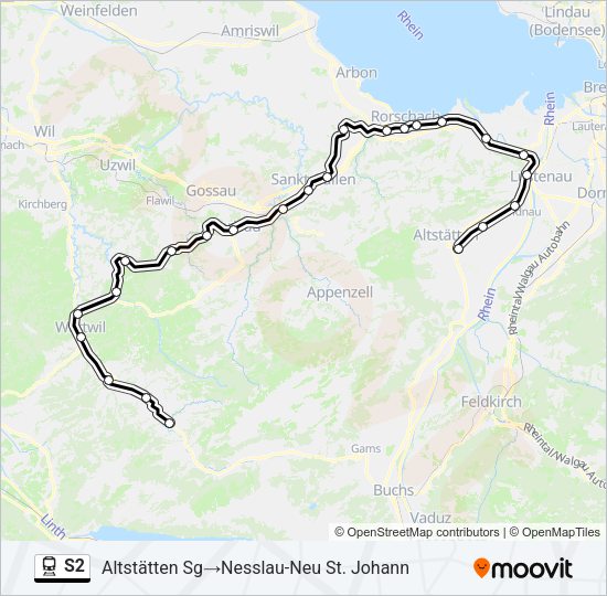 S2 Train Line Map