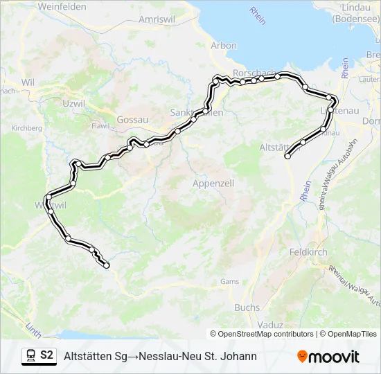 S2 Train Line Map