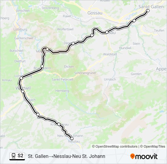 S2 Train Line Map