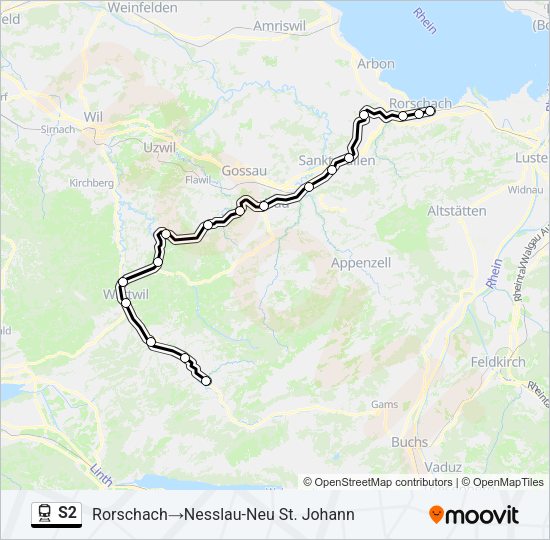 S2 Train Line Map