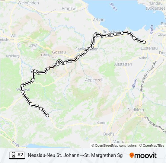S2 Train Line Map