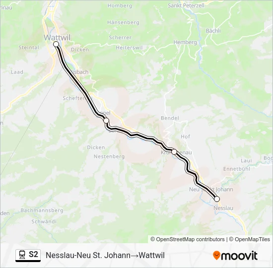 S2 Train Line Map