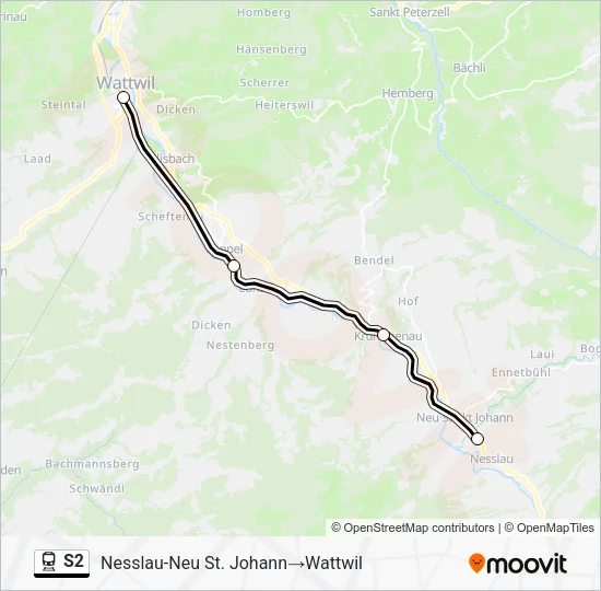 S2 Train Line Map