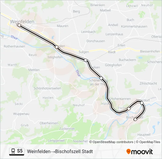 S5 Train Line Map