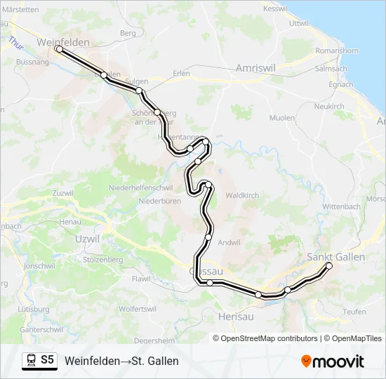 S5 Train Line Map