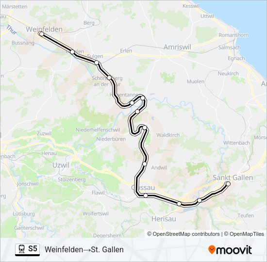 S5 Train Line Map