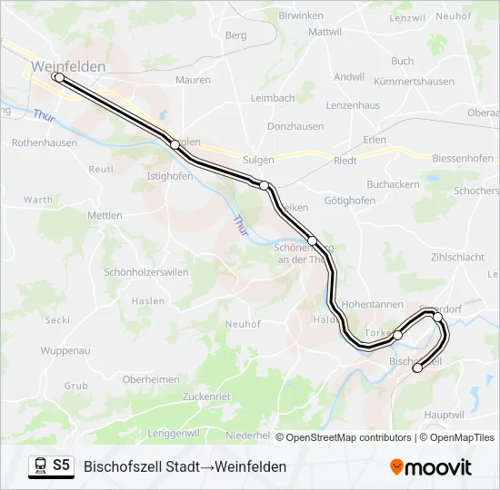 S5 Train Line Map