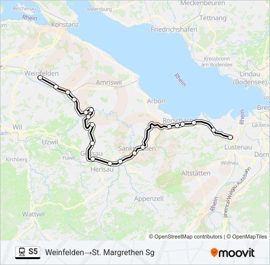 S5 Train Line Map