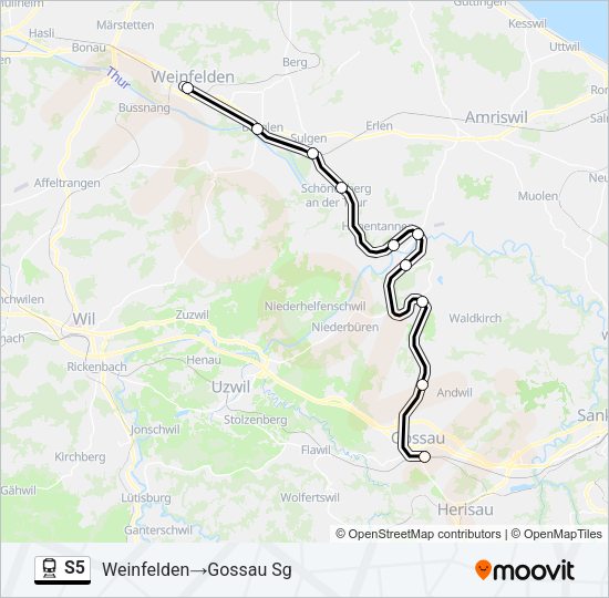 S5 Train Line Map