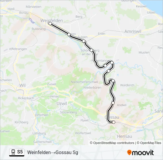 S5 Train Line Map