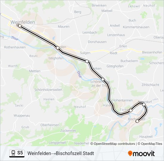 S5 Train Line Map