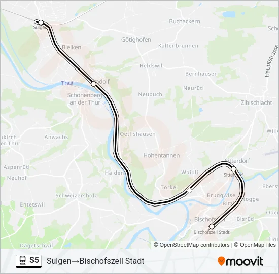 S5 Train Line Map
