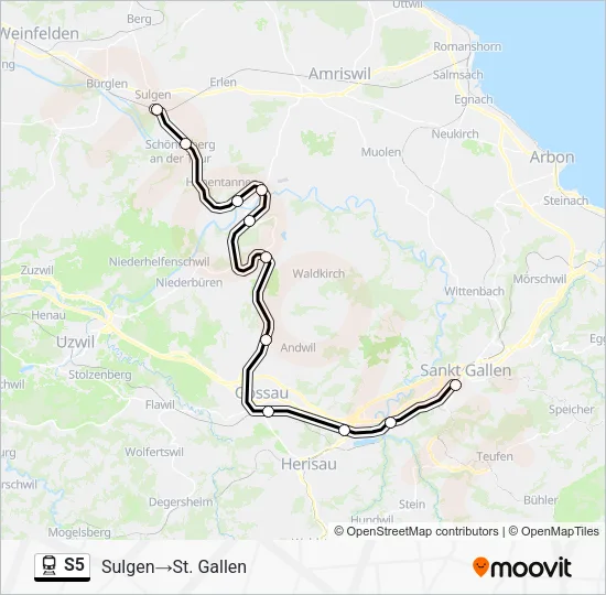 S5 Train Line Map