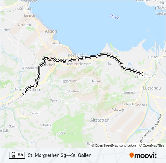 S5 Train Line Map