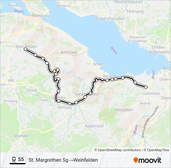 S5 Train Line Map