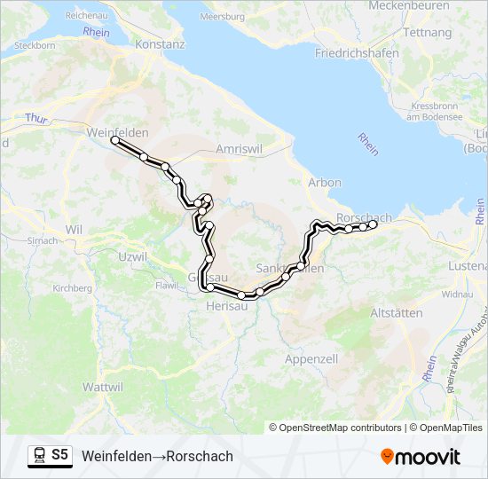 S5 Train Line Map