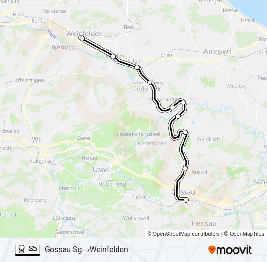 S5 Train Line Map